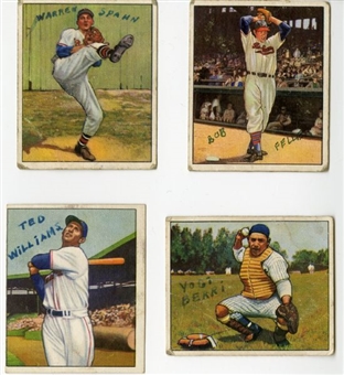 1950 Bowman Card Collection (60 cards with writing)